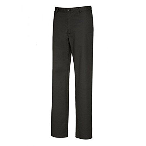 BP Gourmet  Pantaloni da uomo in tessuto misto elasticizzato, 48% cotone, 48% poliestere, 4% elastolefina, vestibilità corta, taglia 54S, colore: nero