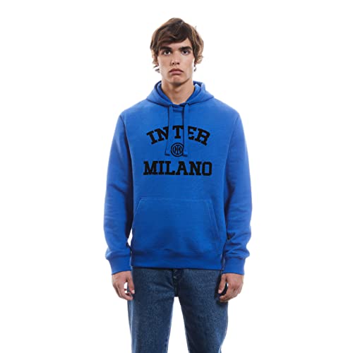 Inter , Felpa con Cappuccio Unisex-Adulto, Blu Royal, XXL