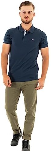 Tommy Jeans Tommy Hilfiger Tjm Slim Placket Polo, Polo P/E Uomo, Twilight Navy, L