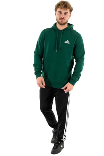 Adidas Essentials Fleece Felpa da Uomo, Collegiate Green, M