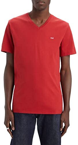 Levis Original Housemark V-Neck, Uomo, Rhythmic Red, XL