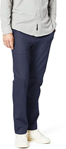 Dockers SIGNATURE KHAKI SLIM FIT PANTS, Pantaloni Chino Uomo, Blu (Navy), 42W / 34L