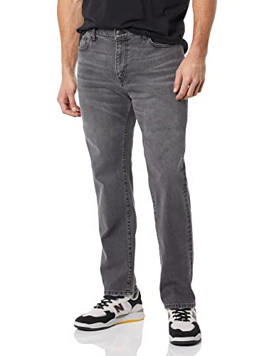 Amazon Essentials Jeans Sportivi Uomo, Grigio Slavato, 33W / 28L