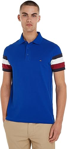 Tommy Hilfiger Maglietta Polo Maniche Corte Uomo Slim Fit, Blu (Ultra Blue), XL
