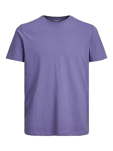 Jack & Jones JJEORGANIC BASIC TEE SS O-NECK NOOS, T-Shirt Uomo, Viola (Twilight Purple), M