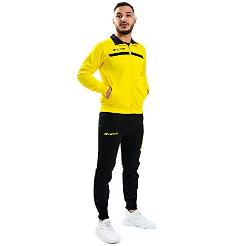 GIVOVA TUTA ONE FULL ZIP POLARFLEECE GIALLO/NERO