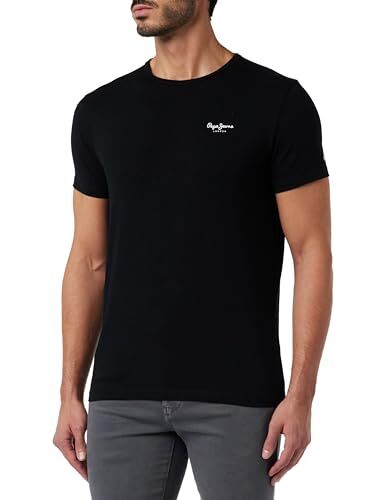 Pepe Jeans Original Basic 3 N, T-Shirt Uomo, Nero (Black),XL