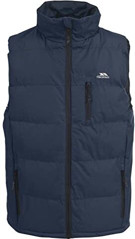 Trespass Gilet imbottito da uomo/giubbotto imbottito senza maniche, con cerniera, taglia: M, colore: Navy