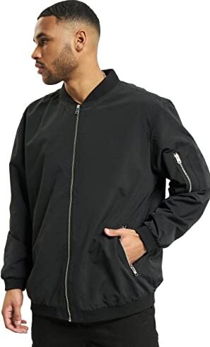 Jack & Jones Plus Jjerush Bomber Ps Noos, giacca da uomo, Nero, XL