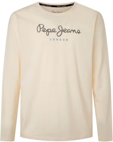 Pepe Jeans Eggo Long N, T-Shirt Uomo, Beige (Ivory),L