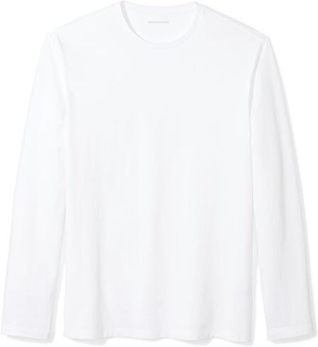 Amazon Essentials T-Shirt a Maniche Lunghe Slim Uomo, Bianco, M