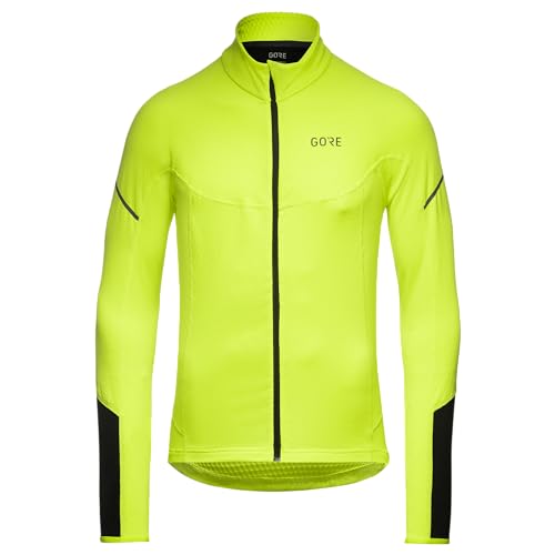 GORE WEAR M Thermo Long Sleeve Zip Shirt, Maglia Zip Uomo, Giallo Neon Nero, M