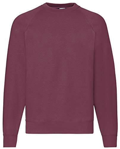 Fruit of the Loom , felpa con maniche raglan borgogna XXL