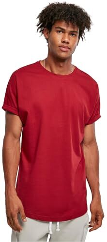 Urban Classics Maglietta Uomo A Maniche Corte, T-Shirt Uomo, Rosso (Brickred), M