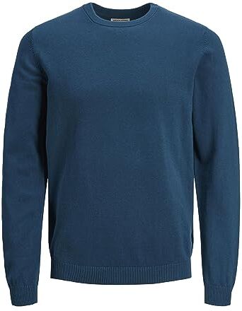 Jack & Jones Jjebasic Knit Crew Neck Noos Felpa, Sailor Blue, XL Uomo