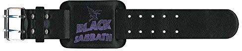 Black Sabbath Cinturino Da Polso In Pelle Logo & Creature