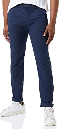 Lee Slim Chino Pantaloni, Navy Scuro, 36W x 32L Uomo