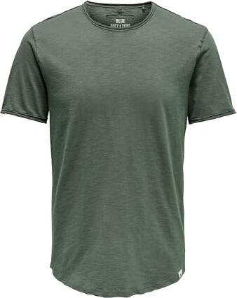 Only Onsbenne Longy SS Nf 7822 Noos-Maglietta a Maniche Corte T-Shirt, Castor Gray, XL Uomo