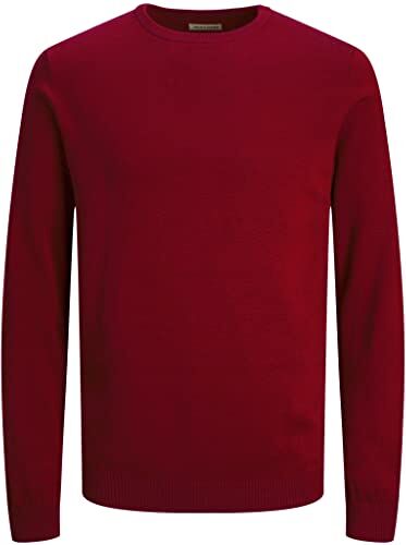 Jack & Jones , JJEBASIC Maglione classico lavorato a maglia con scollo rotondo e polsini, XS