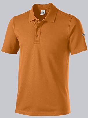 BP -XL Polo unisex con maniche a 1/2, colletto polo con bottoni, 70 cm, 195 g/m² cotone elasticizzato Curry, XL