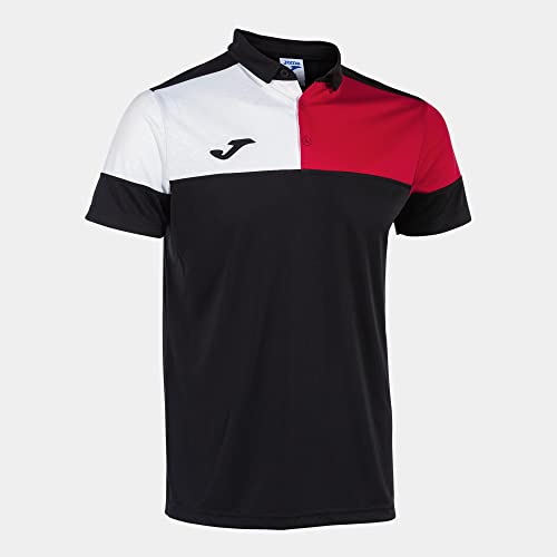 Joma Polo m/c Uomo Crew V Nero Rosso Bianco