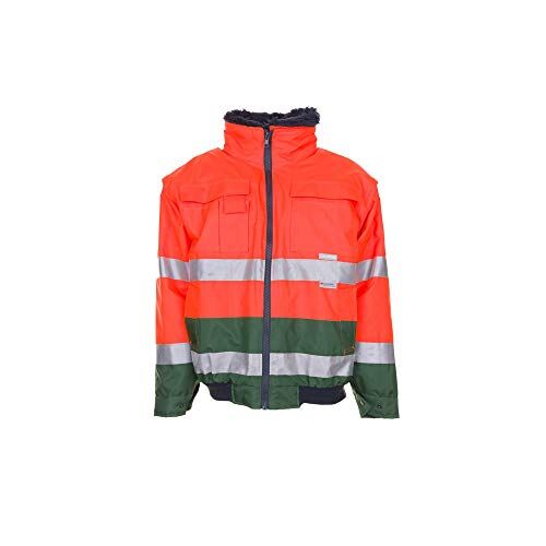 Planam Comfort 048 Giacca con protezione di sicurezza, taglia M, colore: Arancione/Verde