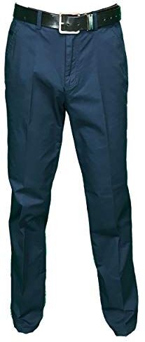 Mastino Pantalone Uomo Estivo Tasca America Classico Elasticizzato Vita Alta Gamba Larga Colorato (IT, Numero, 48, Regular, Regular, Blu)