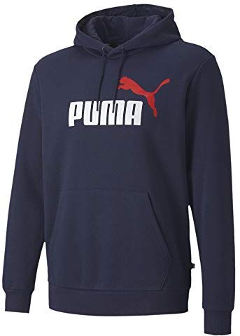 Puma Ess Big Logo Hoodie FL, Sudor Men's, Peaccoat, 3XL