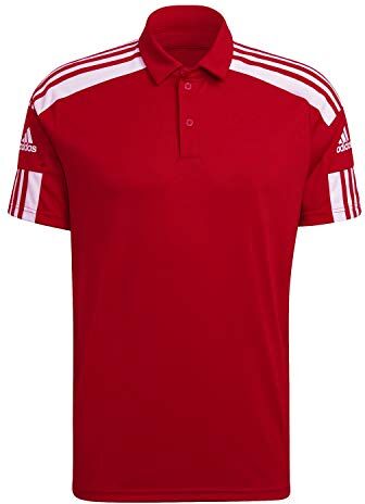 Adidas Squadra 21 Short Sleeve Polo Shirt, Uomo, Team Power Red/White, M