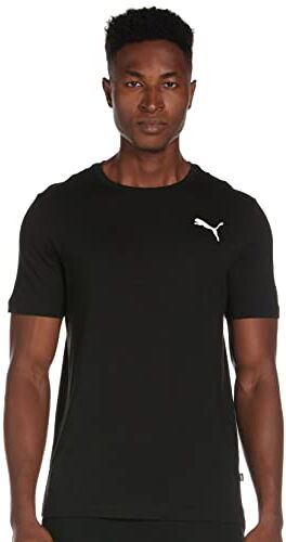 Puma T-Shirt con Piccolo Logo Essentials Uomo 3XL Black Cat