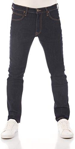 Lee Jeans da uomo Luke Slim Fit Pantaloni Tapered Uomo Jeans Cotone Denim Stretch Blu Nero Grigio w30 w31 w32 w33 w34 w36 w38, Rinse Blue (), 44 IT (30W/32L)