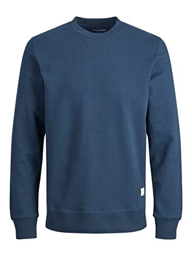 Jack & Jones Felpa basic da uomo con scollo rotondo, Blau (Insignia Blue/Reg), XXL