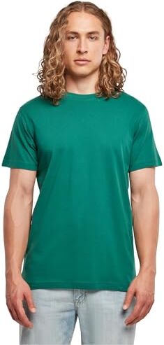 Build Your Brand Basic Round Neck T-Shirt, Green, M Uomo