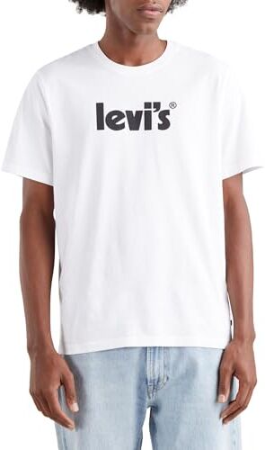 Levis Ss Relaxed Fit Tee, T-shirt Uomo, Poster Logo White, XXL