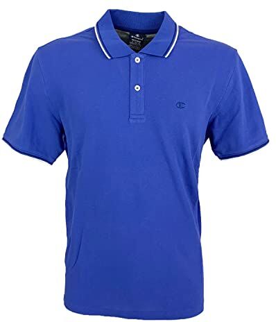 Champion Legacy Polo Gallery Light Cotton piqué C-Logo, Blu Cobalto, XXL Uomo