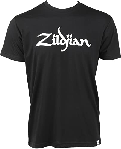 Zildjian Unisex Classic Logo Tee Black XL T Shirt, Nero, L UK