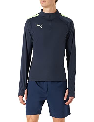 Puma Teamliga 1/4 Zip Top, Sudore Uomo, Parigino Night-Fizzy Lime, 3XL