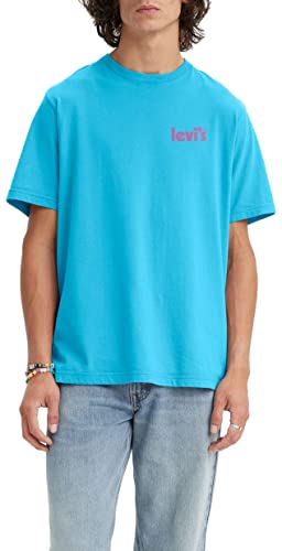 Levis Ss Relaxed Fit Tee, T-shirt Uomo, Core Poster Logo Swedish Blue, M