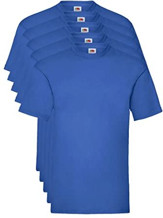 Fruit of the Loom Valueweight 5 Pack T-Shirt, Blu (Royal Blue 51), XX-Large (Taglia Produttore: 2 X-L) (Pacco da 5) Uomo