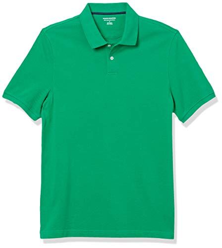 Amazon Essentials Polo in piqué di Cotone Slim Uomo, Verde, XL