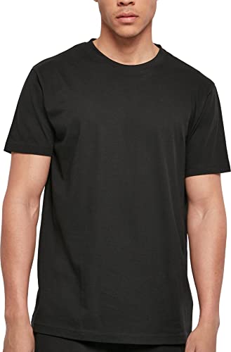 Build Your Brand Basic Round Neck T-Shirt, Black, 5XL Uomo