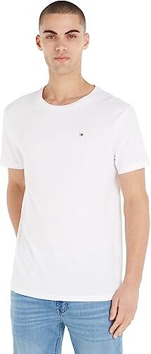 Tommy Hilfiger Cn Tee Ss 2s87904671, Magliette a maniche corte Uomo, Bianco (White), M