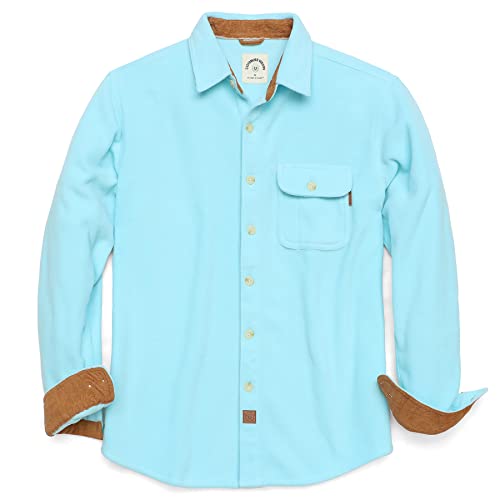 Dubinik ® Camicia Flanella Uomo Quadri Camice in Flanella Uomo Regular Fit Casual Cotone Manica Lunga Bottoni Shirt in Pile