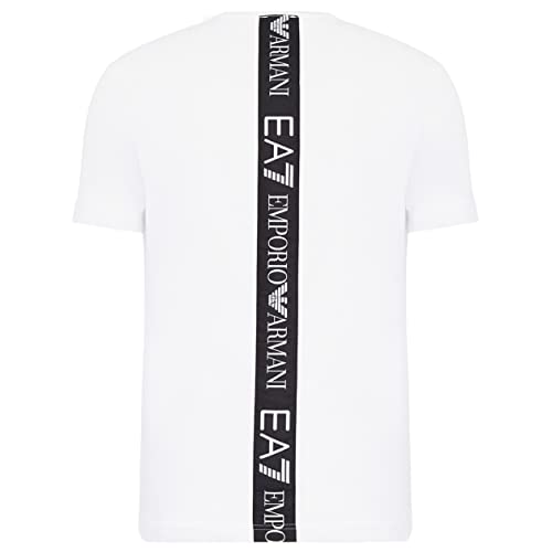Emporio Armani Maglietta T-Shirt Uomo EA7 6HPT11 PJ03Z, Manica Corta, Girocollo (Bianco, M)