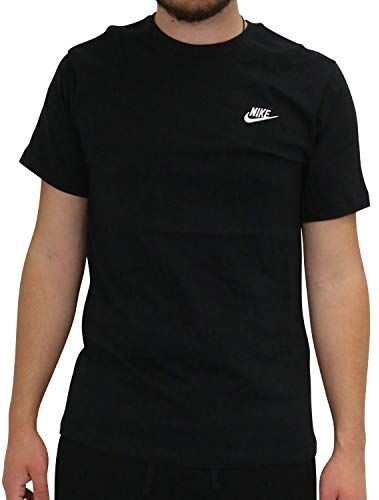 Nike M Nsw Club Tee Maglietta, Black White, L Uomo