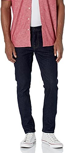 Amazon Essentials Jeans Elasticizzati Comodi Skinny (in precedenza Goodthreads) Uomo, Denim Scuro, 36W / 34L