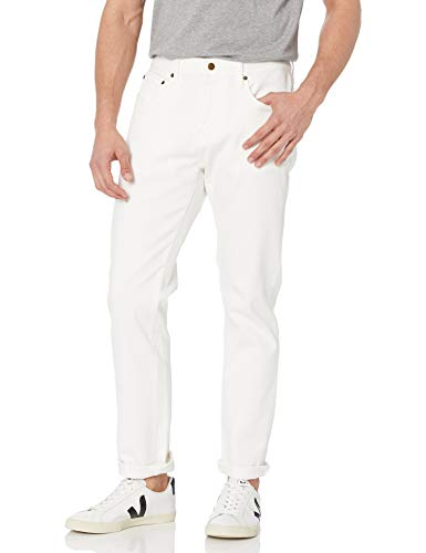 Amazon Essentials Jeans Sportivi Uomo, Bianco Brillante, 33W / 32L