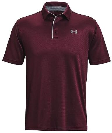 Under Armour Polo Tech Golf, Uomo, (601) Marrone Scuro / / Grigio Pitch, M