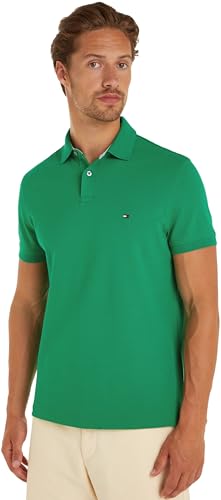 Tommy Hilfiger 1985 Regular Polo  Maniche Corte, Verde (Olympic Green), XXL Uomo