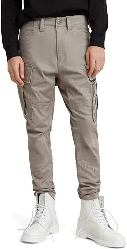 G-STAR RAW Zip Pocket 3D Skinny Cargo Pants 2.0 Donna, Grigio (rock ridge -C105-G294), 36W / 34L